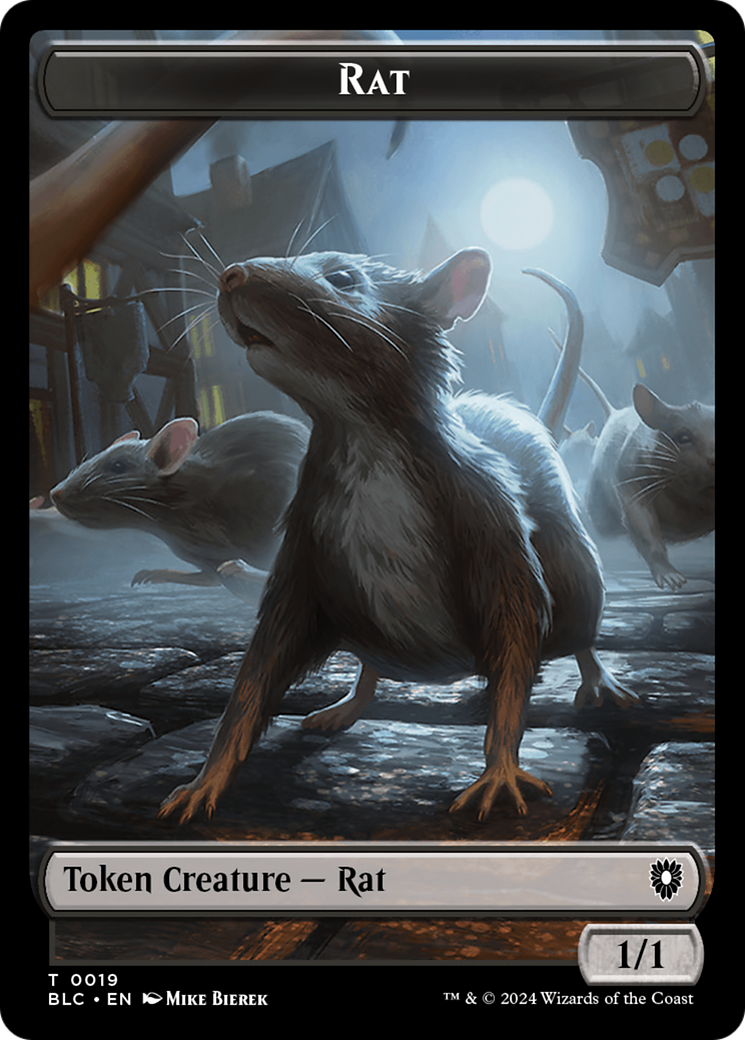 Rat (TBLC-019) - Bloomburrow Commander Tokens Foil