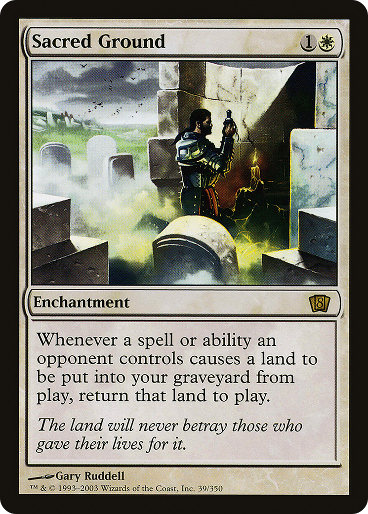 Sacred Ground (8ED-039) - 8th Edition Foil