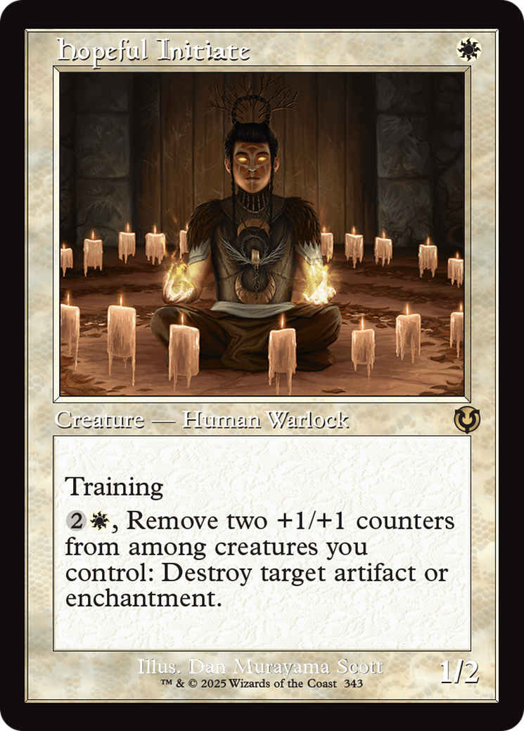Hopeful Initiate (Retro Frame) (INR-343) - Innistrad Remastered Foil