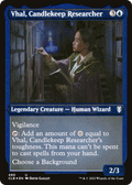 Vhal, Candlekeep Researcher (CLB-490) - Commander Legends: Battle for Baldur's Gate Etched Foil