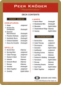 2003 Peer Kroger Decklist Card (WCD-) - World Championship Decks 2003