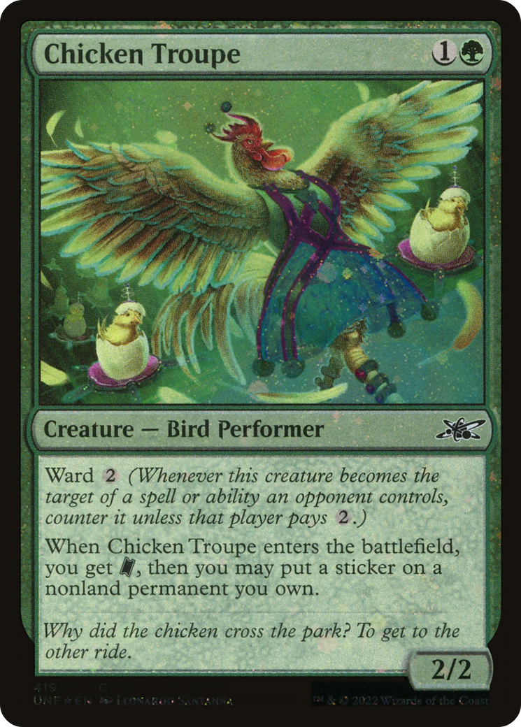 Chicken Troupe (Galaxy Foil) (UNF-419) - Unfinity Foil