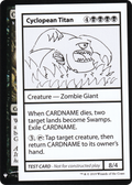 Cyclopean Titan (CMB1-) - Mystery Booster Playtest Cards 2019