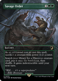 Savage Order (Borderless) (Emblem) (REX-032) - Jurassic World Collection Foil