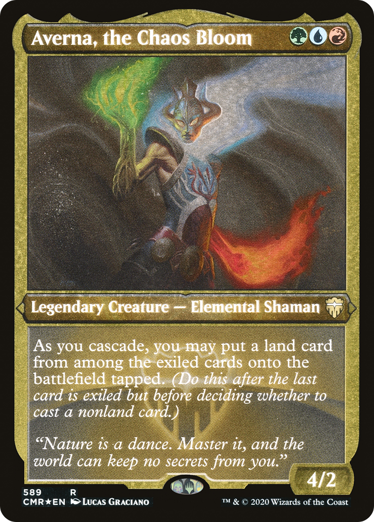 Averna, the Chaos Bloom (Foil Etched) (CMR-589) - Commander Legends Etched Foil