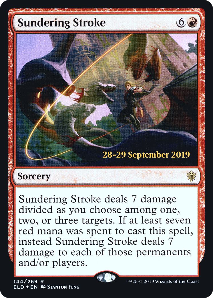 Sundering Stroke (PRE-144) - Throne of Eldraine Promos Foil