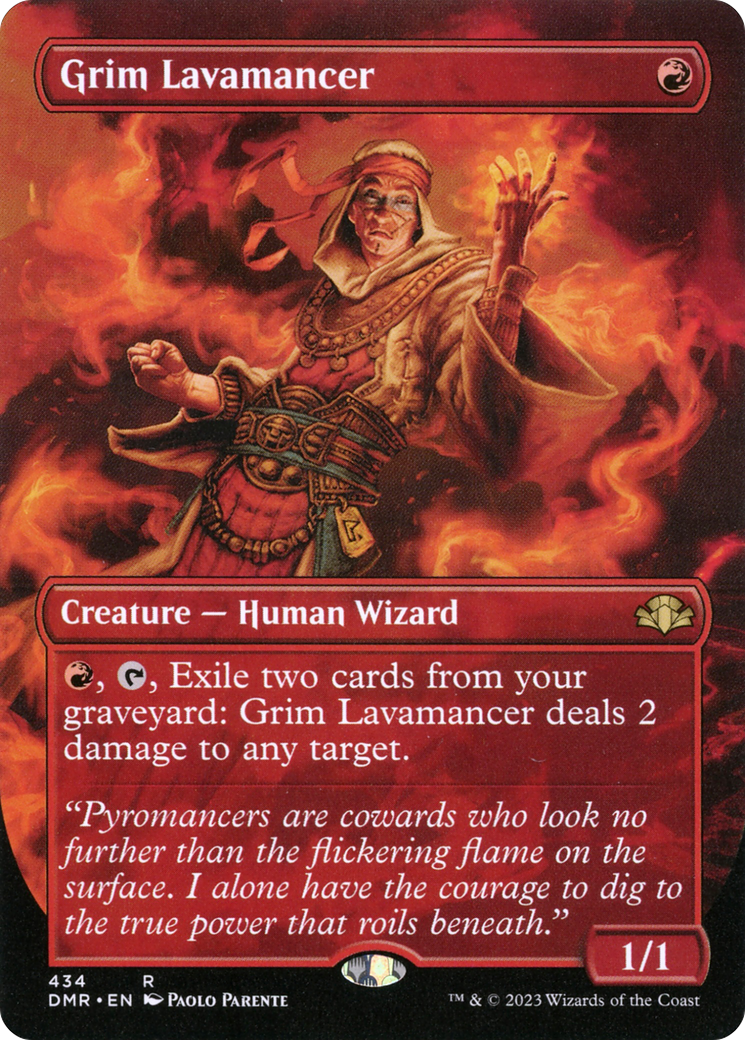 Grim Lavamancer (Borderless) (DMR-434) - Dominaria Remastered Foil