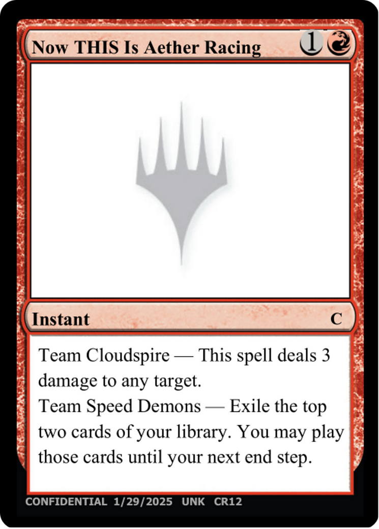 Now THIS Is Aether Racing (-) - Un-Known Event Playtest Cards