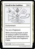 Enroll in the Coalition (No PW Symbol) (CMB1-004) - Mystery Booster Playtest Cards 2021