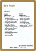 1998 Ben Rubin Decklist Card (WCD-) - World Championship Decks 1998