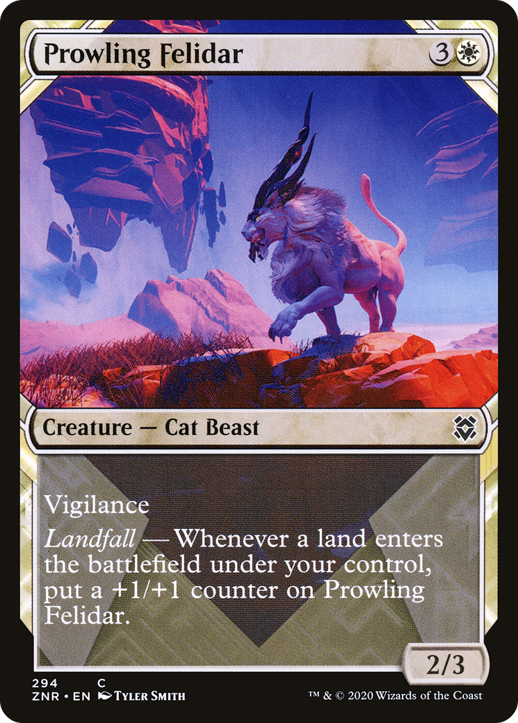 Prowling Felidar (Showcase) (ZNR-294) - Zendikar Rising: (Showcase)