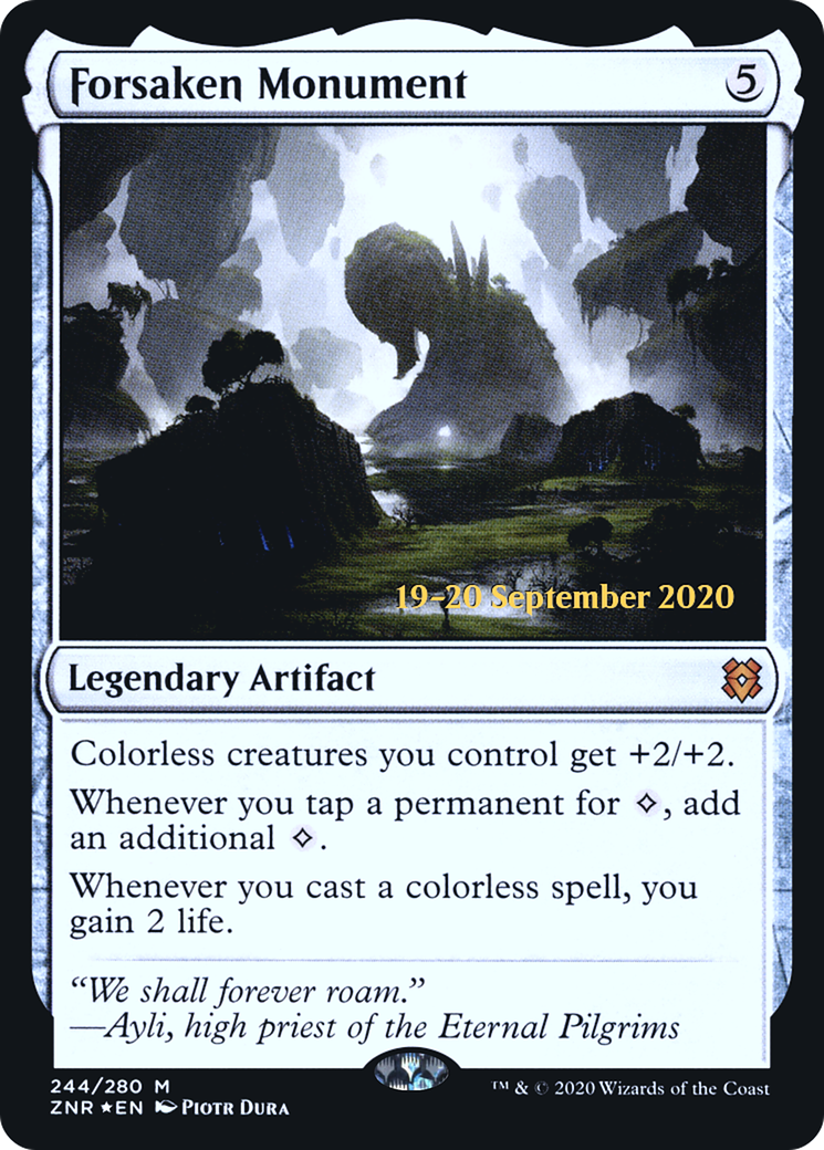 Forsaken Monument (PRE-244S) - Zendikar Rising Promos Foil