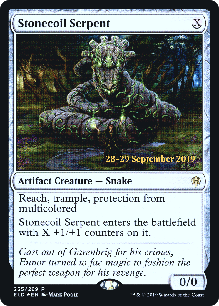 Stonecoil Serpent (PRE-235) - Throne of Eldraine Promos Foil