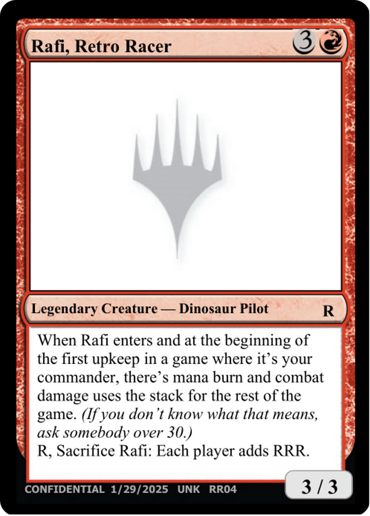 Rafi, Retro Racer (-) - Un-Known Event Playtest Cards