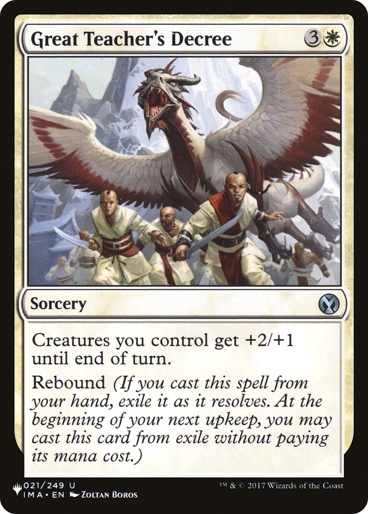 Great Teacher's Decree (LIST-021/249) - The List