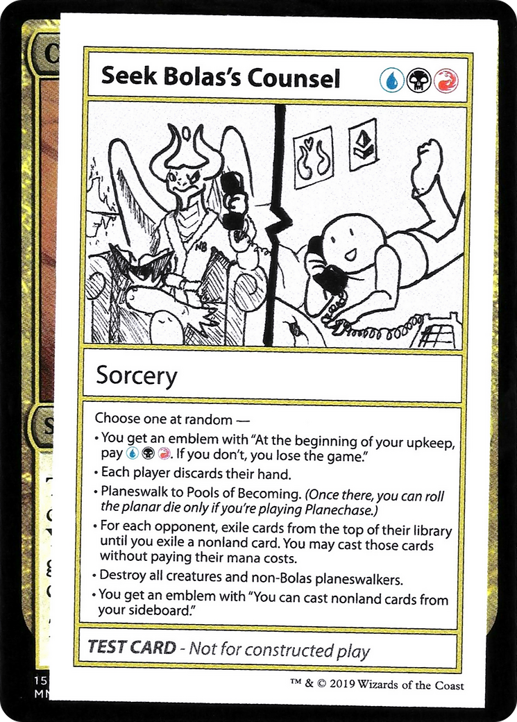 Seek Bolas's Counsel (No PW Symbol) (CMB1-) - Mystery Booster Playtest Cards 2021