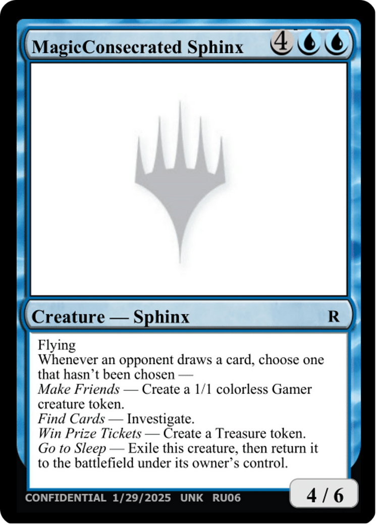 MagicConsecrated Sphinx (-) - Un-Known Event Playtest Cards