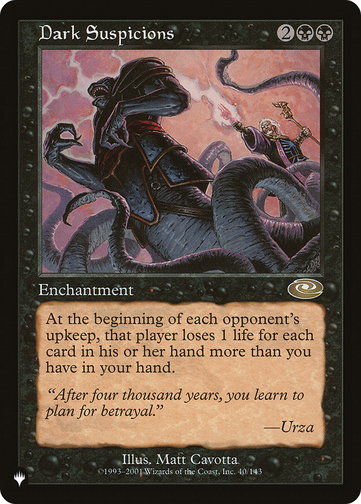 Dark Suspicions (LIST-40/143) - The List
