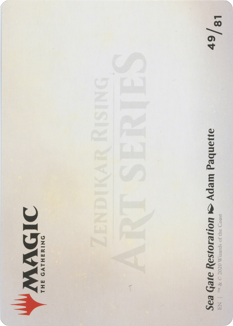 Sea Gate Restoration // Sea Gate Restoration (AZNR-049) - Zendikar Rising Art Series (Borderless)