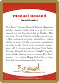2004 Manuel Bevand Biography Card (WCD-) - World Championship Decks 2004