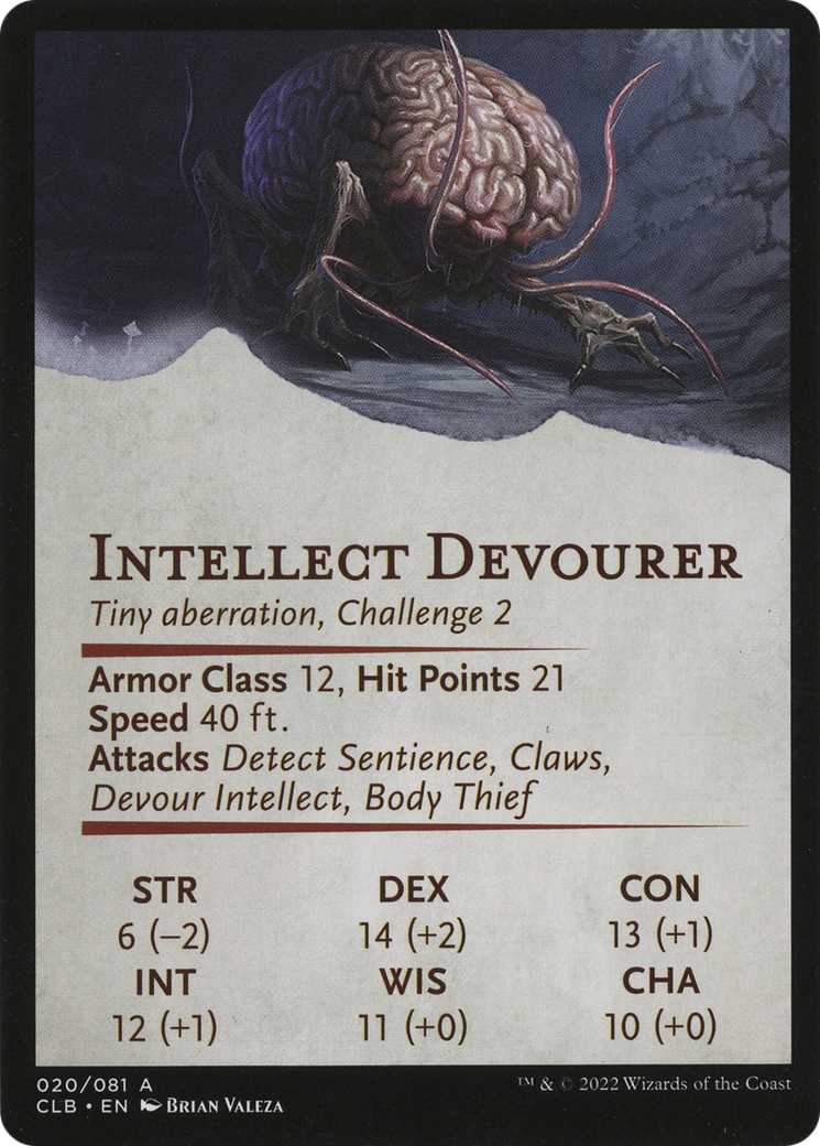 Intellect Devourer // Intellect Devourer (ACLB-020) - Battle for Baldur's Gate Art Series (Borderless) Foil