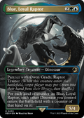Blue, Loyal Raptor (Borderless) (Emblem) (REX-033) - Jurassic World Collection Foil