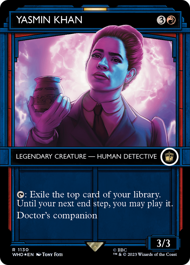 Yasmin Khan (Showcase) (Surge Foil) (WHO-1130) - Doctor Who: (Showcase) (Borderless) Foil