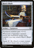 Hero's Blade (314) (CMR-314) - Commander Legends Foil