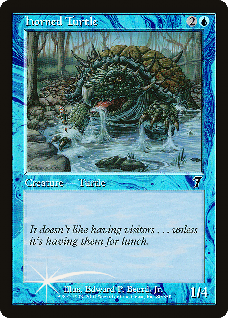 Horned Turtle (7ED-080) - 7th Edition