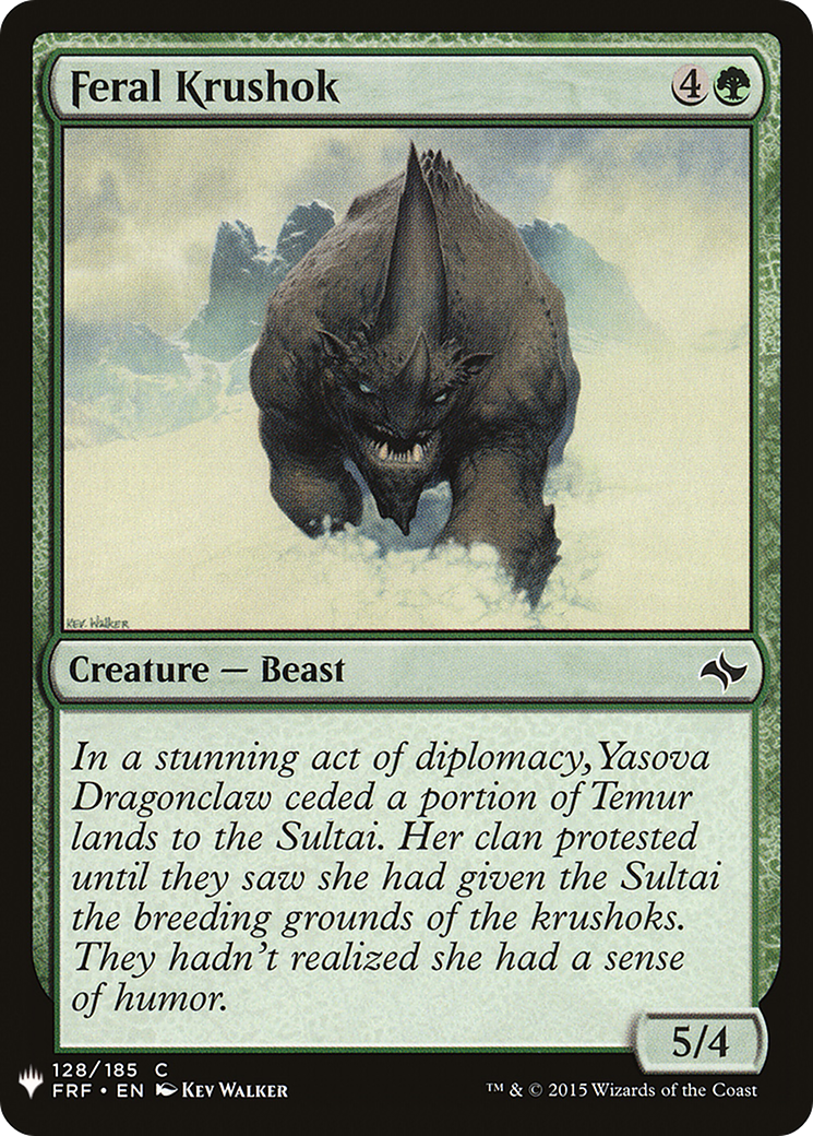 Feral Krushok (LIST-128) - The List