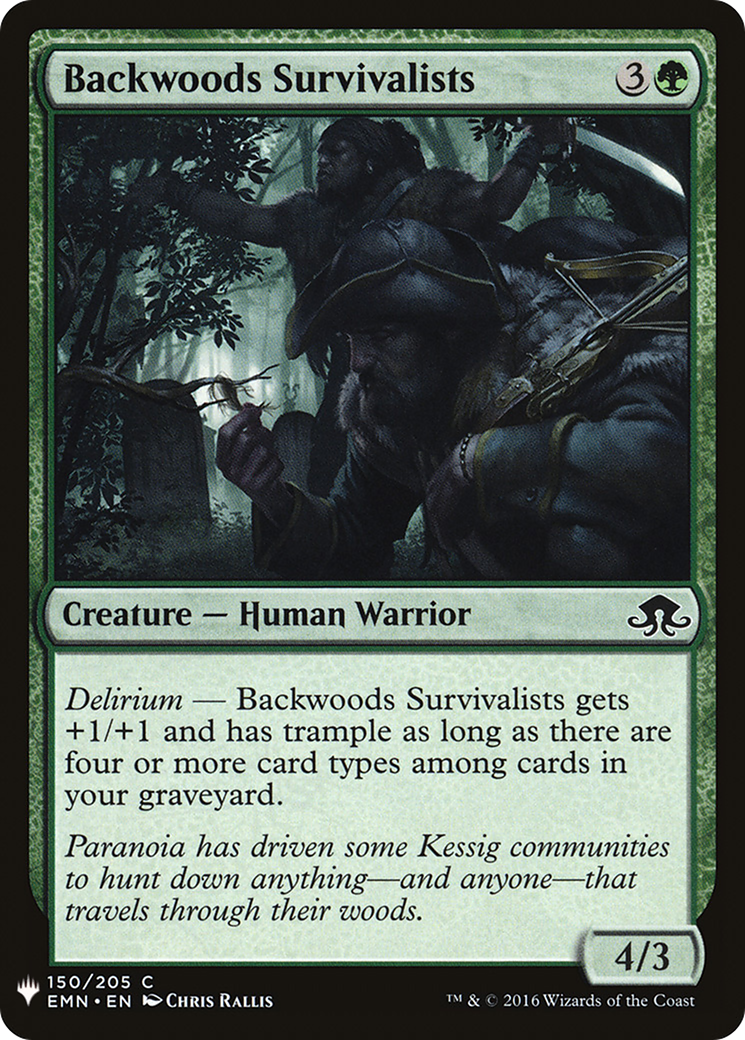 Backwoods Survivalists (LIST-150) - The List
