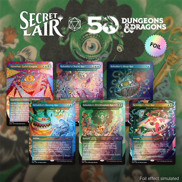MTG Secret Lair - Dungeons & Dragons: Death is in the Eyes of the Beholder I - Rainbow Foil