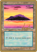 Island (B) - 1996 Michael Loconto (4ED) (WCD-) - Pro Tour Collector Set