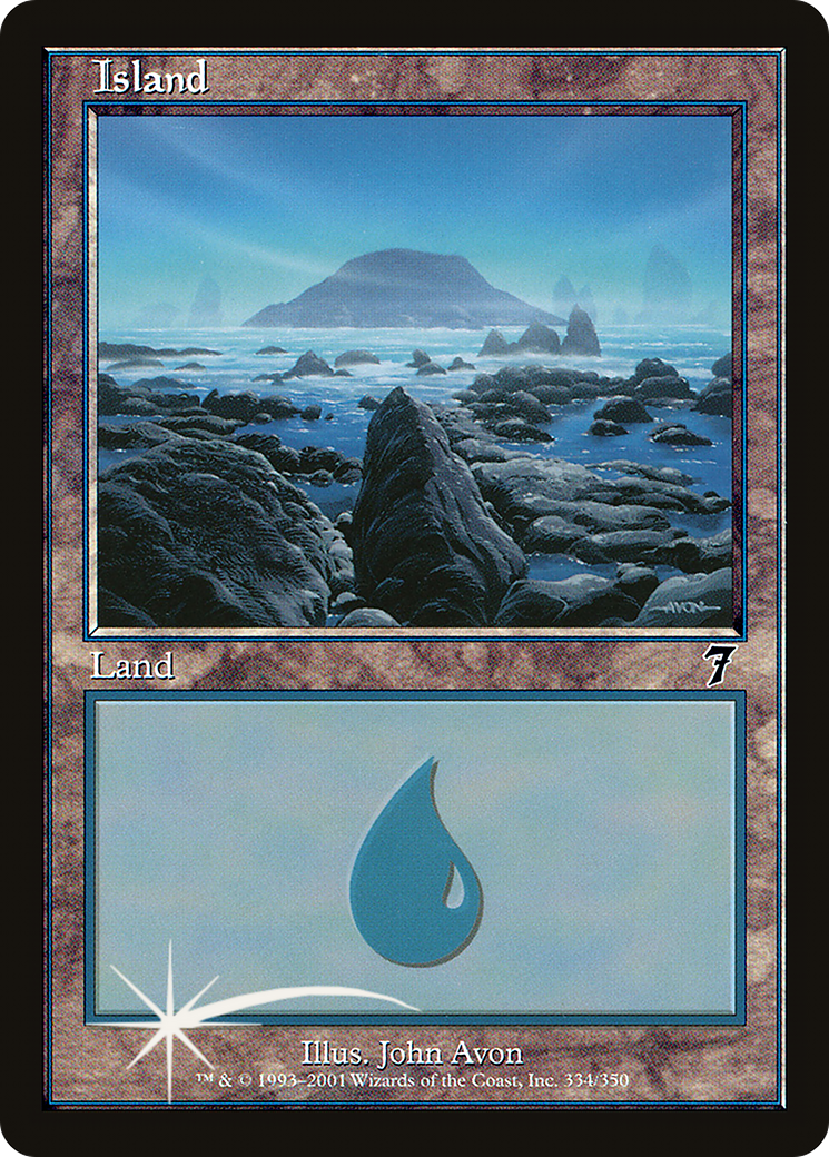 Island (334) (7ED-334) - 7th Edition Foil
