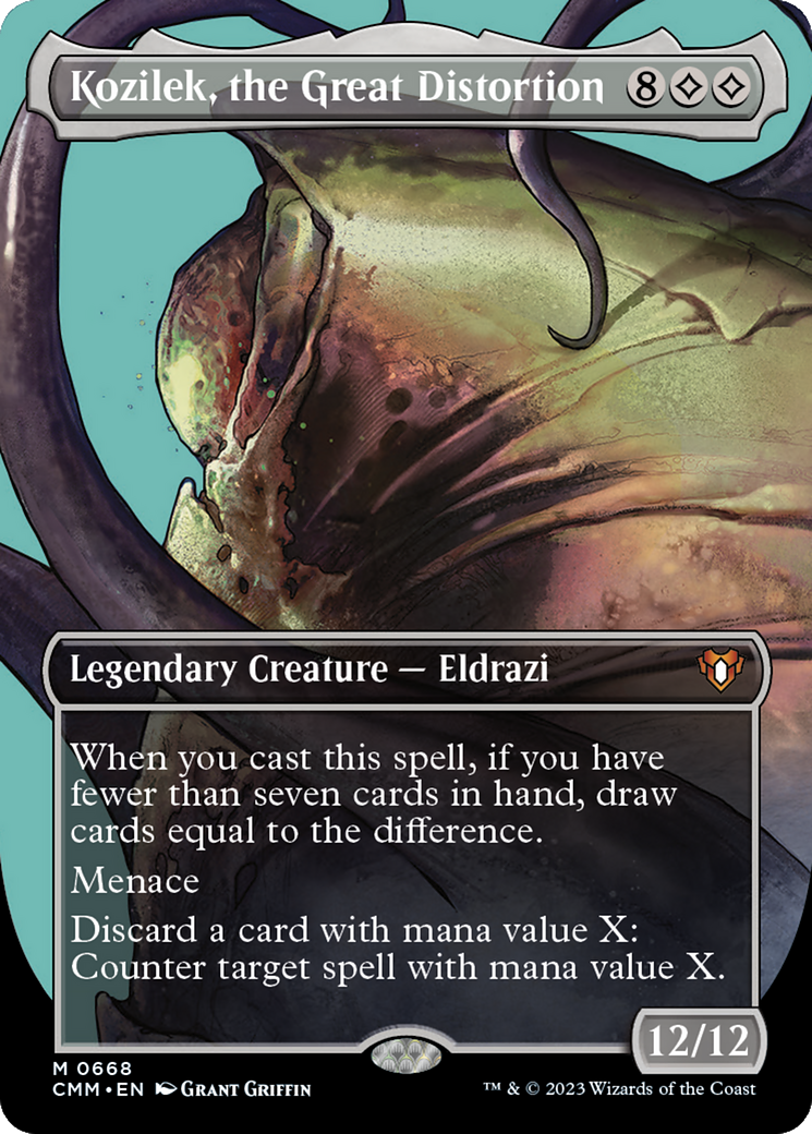 Kozilek, the Great Distortion (Borderless) (CMM-668) - Commander Masters Foil