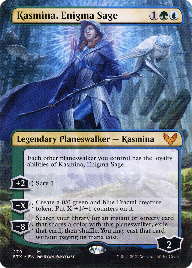 Kasmina, Enigma Sage (Borderless) (STX-279) - Strixhaven: School of Mages