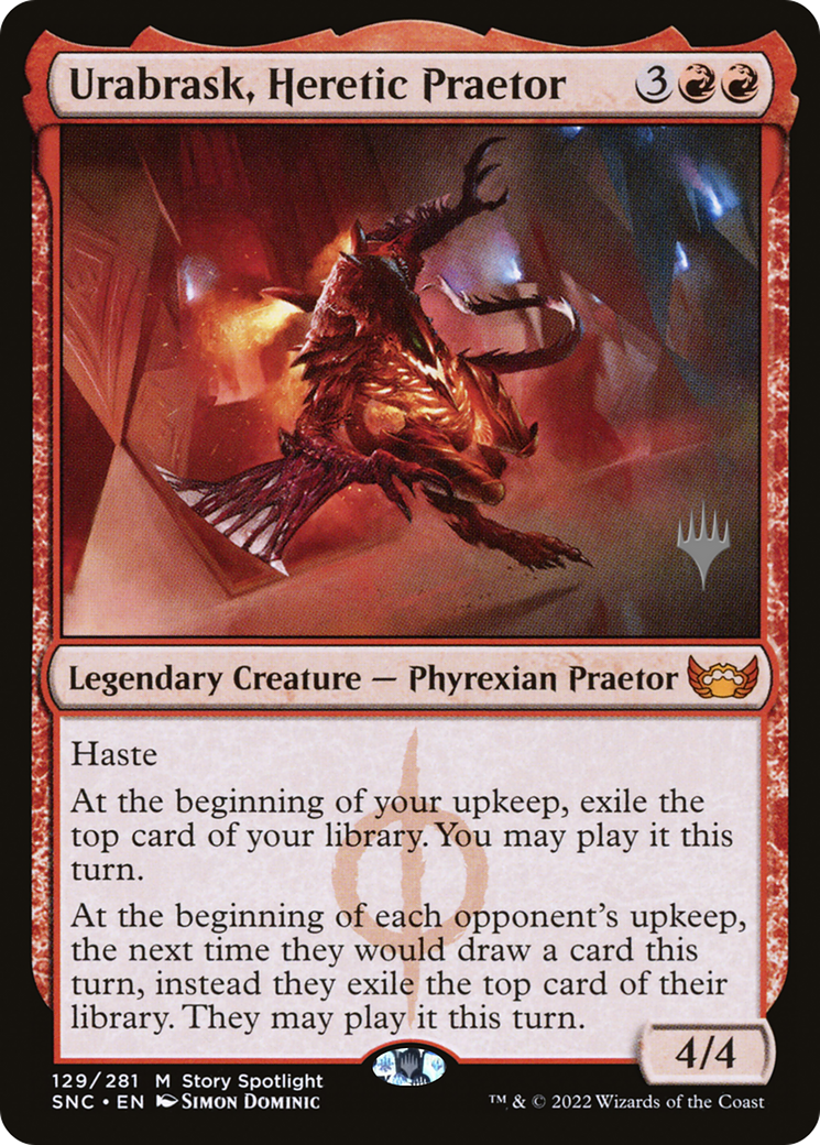 Urabrask, Heretic Praetor (PPSNC-129) - Streets of New Capenna Promos Foil