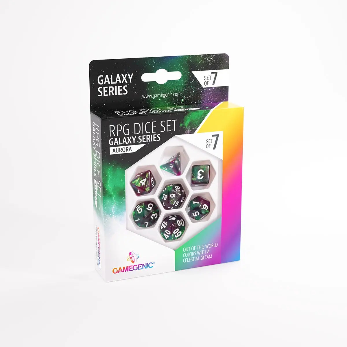 Dice: 7 pc: Galaxy Series: Aurora