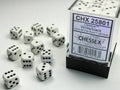 Dice: 36x D6: 12 mm: Opaque: White/Black