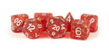 Dice: 7 pc: 16 mm: Resin: Icy Opal Red