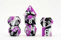 Dice: 7 pc: 16 mm: Sharp Edge Silicone Rubber: Pride: Asexual