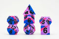 Dice: 7 pc: 16 mm: Sharp Edge Silicone Rubber: Pride: Bisexual