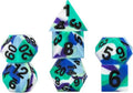 Dice: 7 pc: 16 mm: Sharp Edge Silicone Rubber: Pride: Gay Men