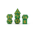 Dice: 7 pc: Dragon Storm: Silicone: Green Dragon Scales