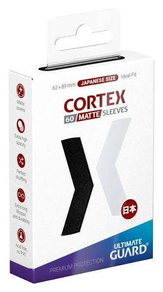 Ug Sleeves Cortex Japanese Size Matte Black 60ct