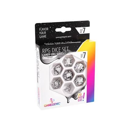 Dice: 7 pc: Candy-like Series: Blackberry