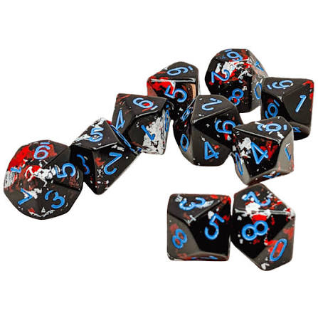Dice: 10x D10: Brush Dice: Dark Side