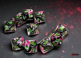 Dice: 10x D10: Brush Dice: Paintball