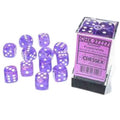 Dice: 12x D6: 16 mm: Borealis: Purple/White Luminary