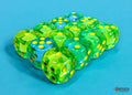 Dice: 12x D6: 16 mm: Gemini: Translucent Green-Teal/Yellow
